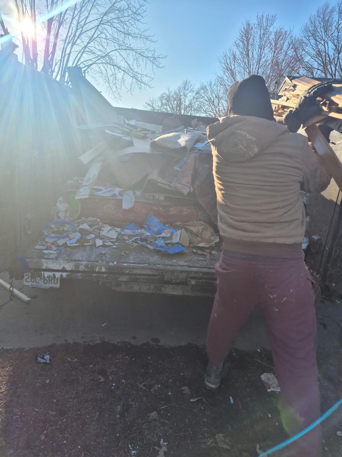 Garage debris clearing