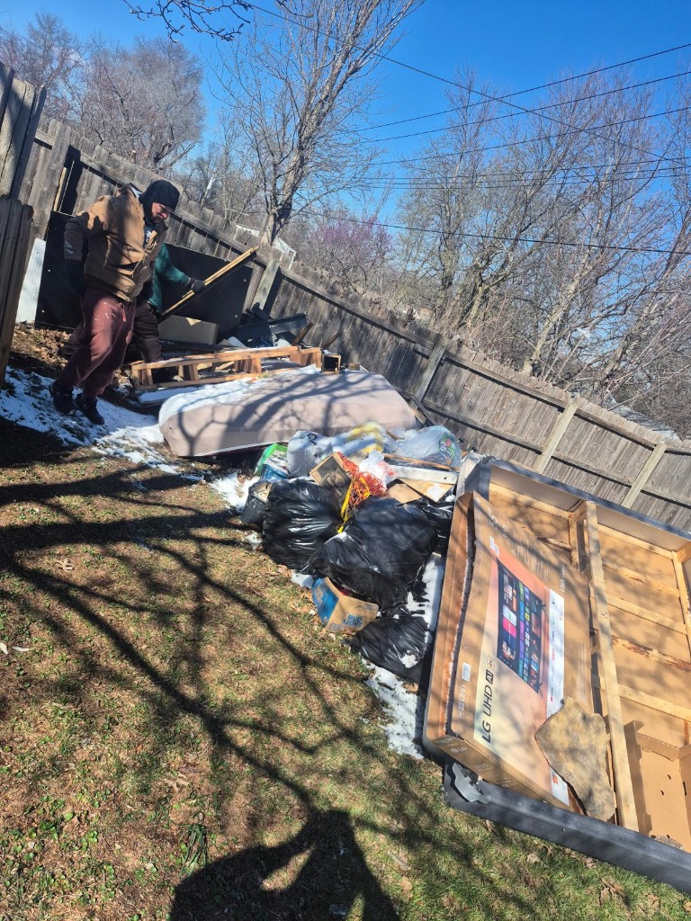 Backyard trash clearance