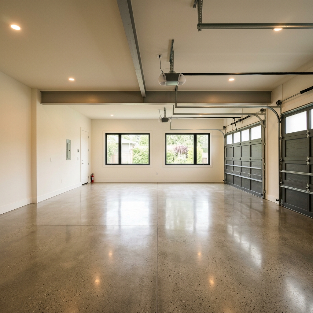 Clean and empty residential garage after junk removal